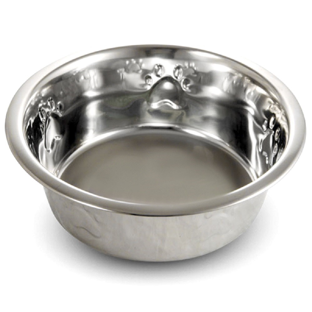 Миска для животных TRIOL металлическая с тиснением, 200мл